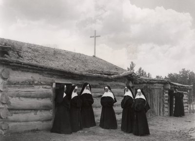 Nuns in front of the Saint Labre mission, Ashland, Montana by American Photographer